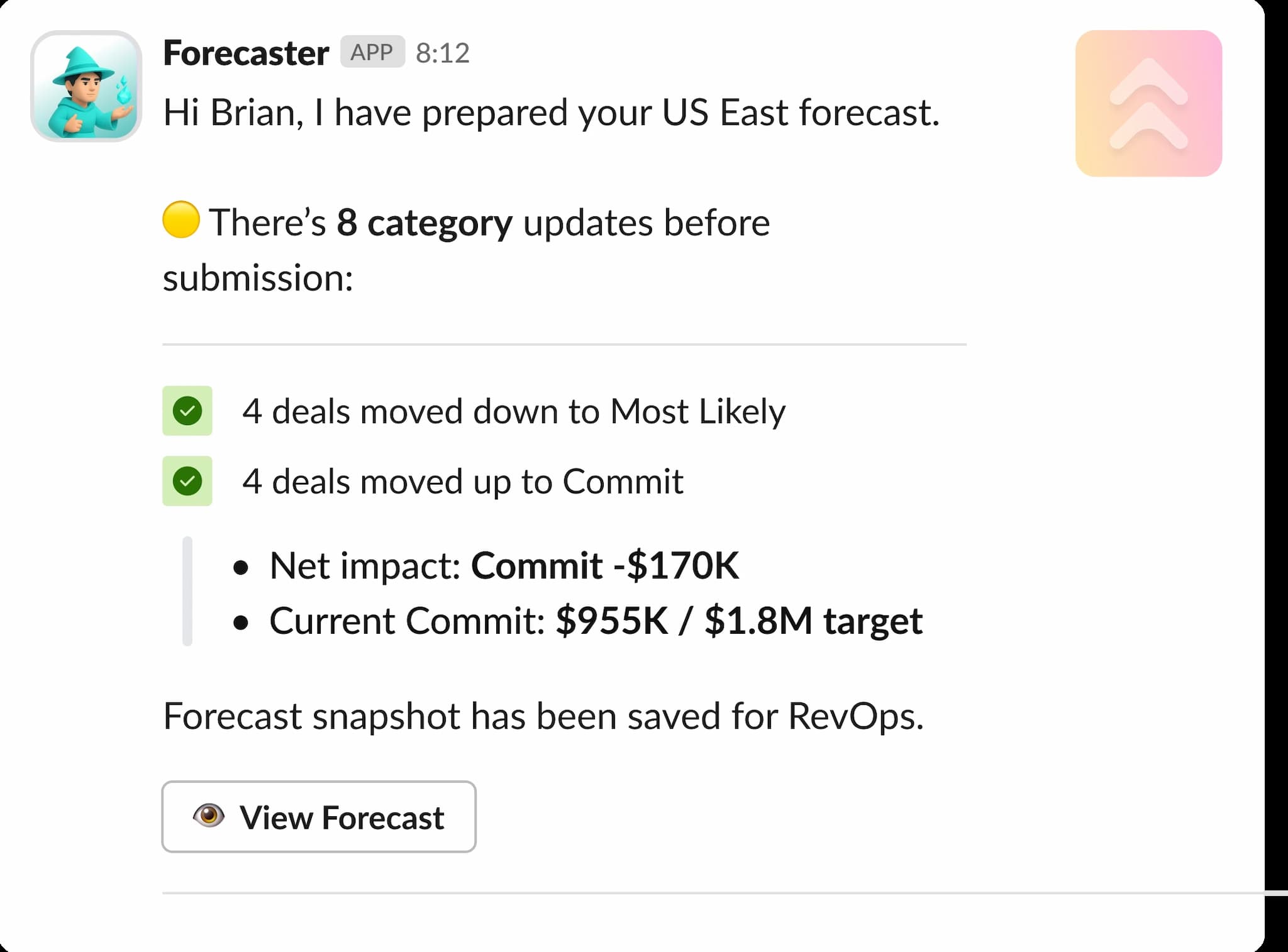 AI-Owned Forecaster mode